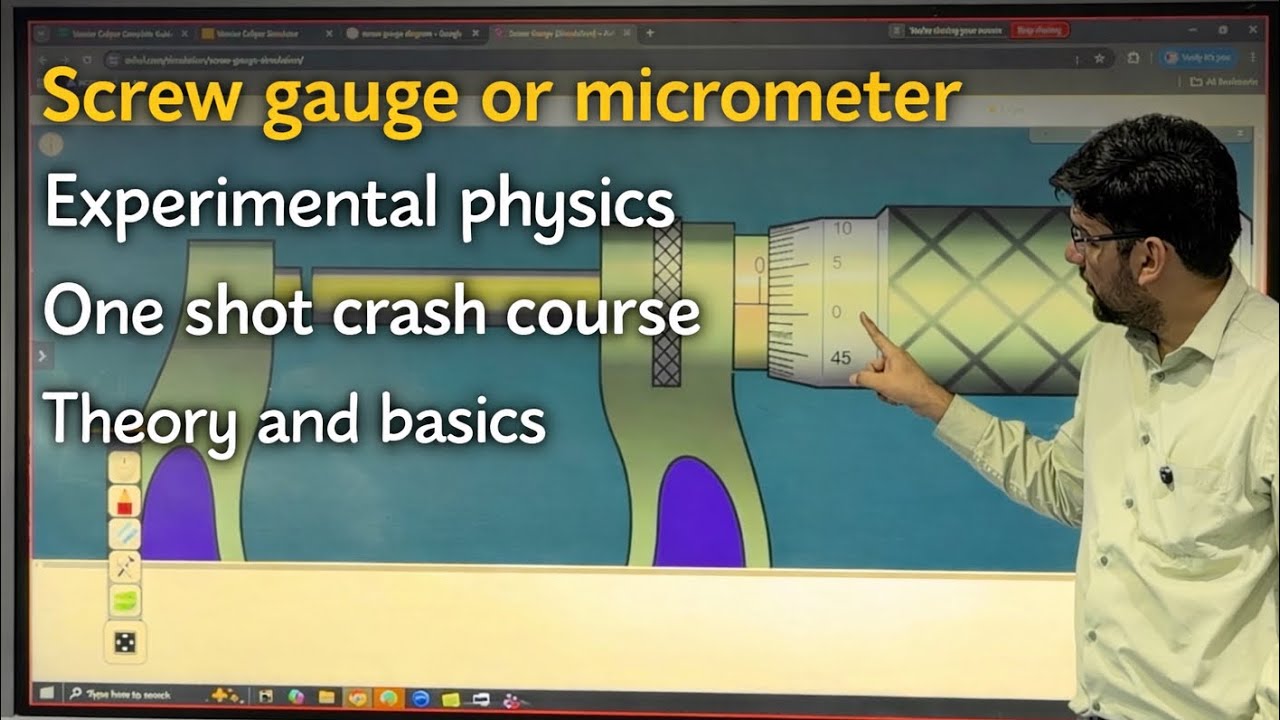 Exp Physics : Screw Gauge || Crash Course One shot || Theory and basics