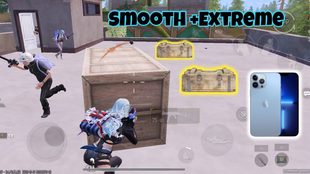 PUBG mobile 4 fingers gameplay with iPhone 13 promax😱🔥