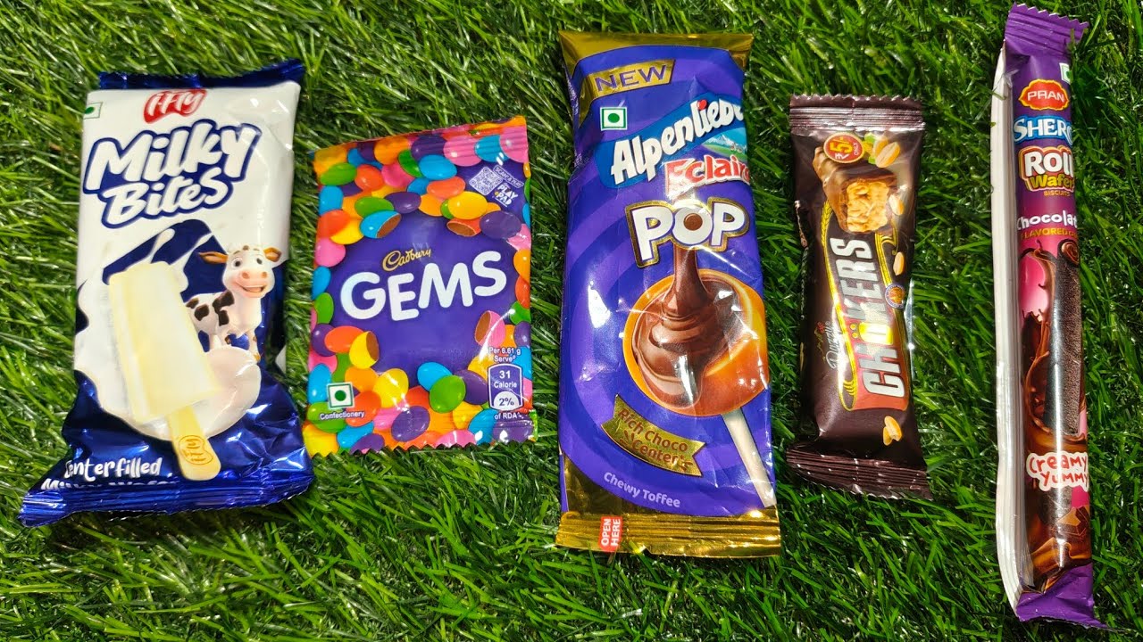 ASMR Most Popular Candys / some lots of colorful rainbow lollipop candy / unpacking chocolate eat