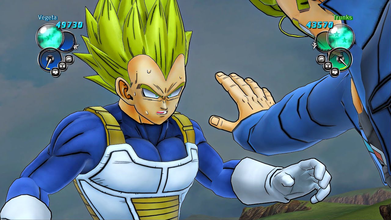 Dragon Ball Z: Ultimate Tenkaichi - VEGETA SSJ vs TRUNKS SSJ  [Requested] 