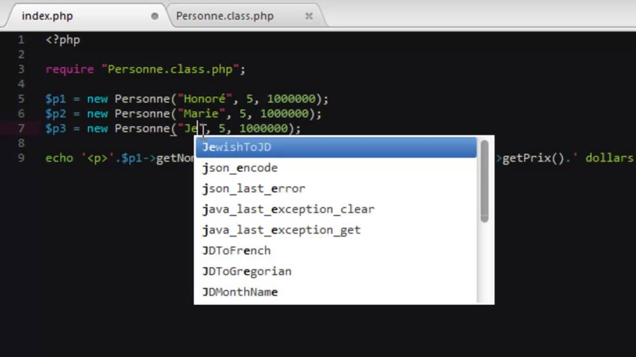 PHP AVANCÉ - 5 - Les accesseurs