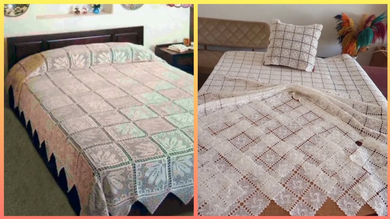 300 + Amazing type of Crochet bedsheet s idea #crochet #handmade #trending 
