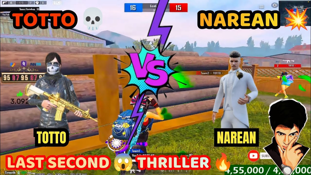 Totto vs Narean tdm match 🔥 last sec thriller 😱 #madan #madanop #bgmilive
