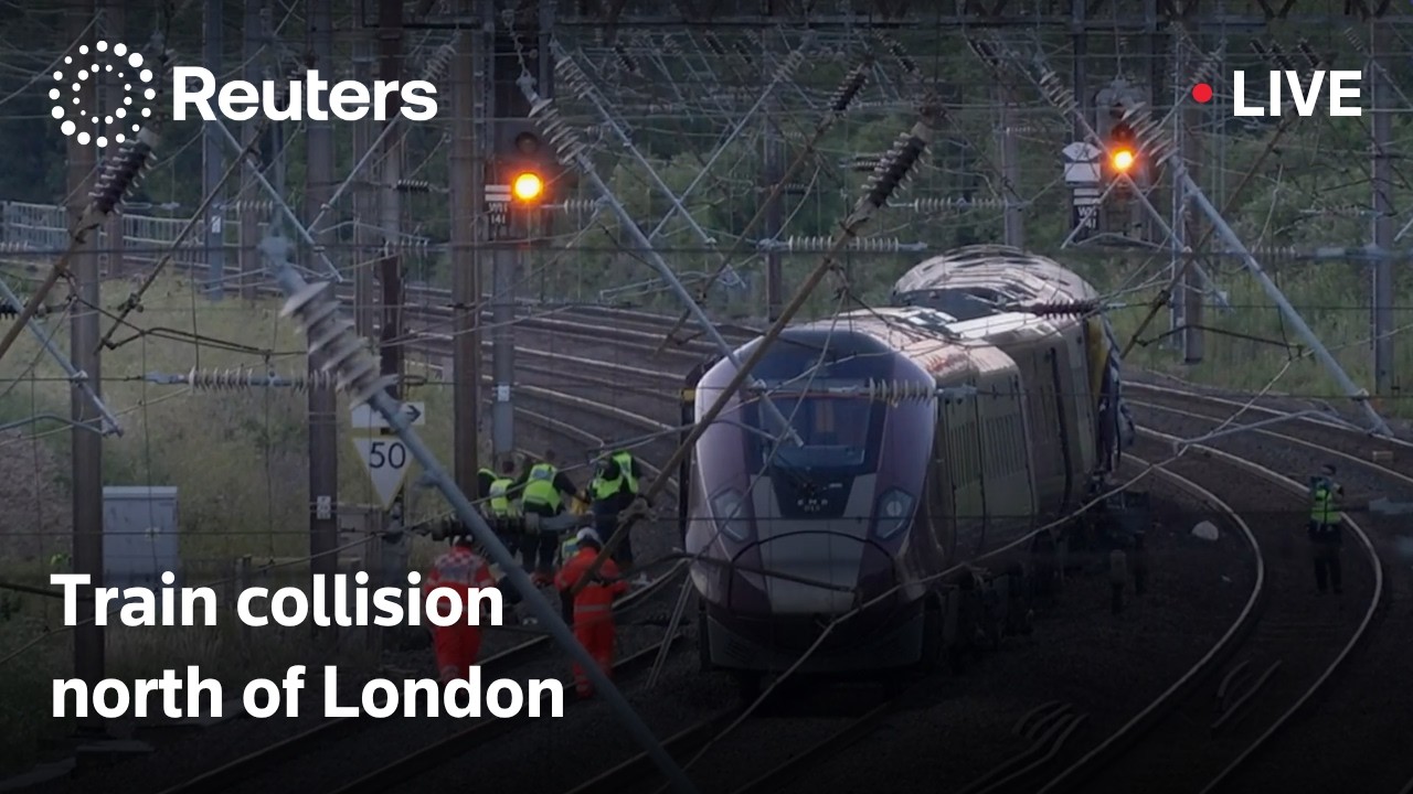 LIVE: Emergency services respond to train collision north of London