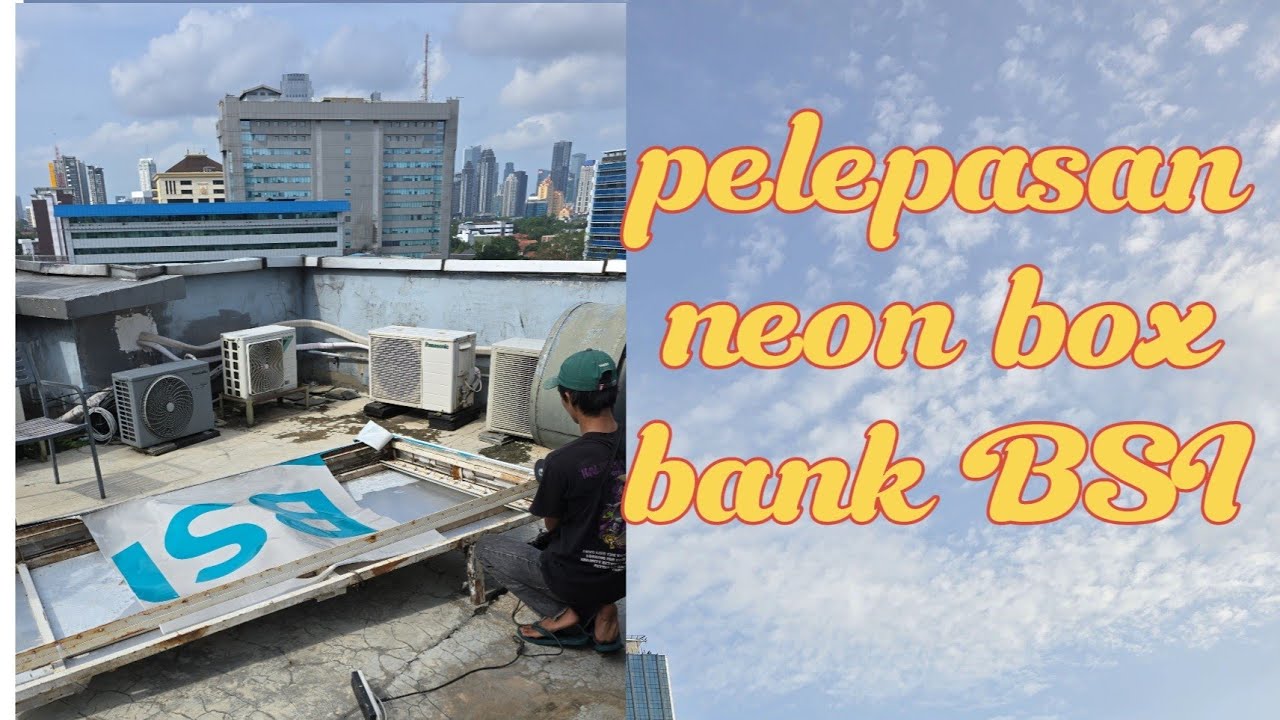 Pembongkaran neon box bank BSI