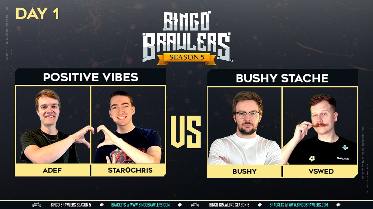 Elden Ring Bingo Season 5 Day 1 Positive Vibes vs Bushy Stache