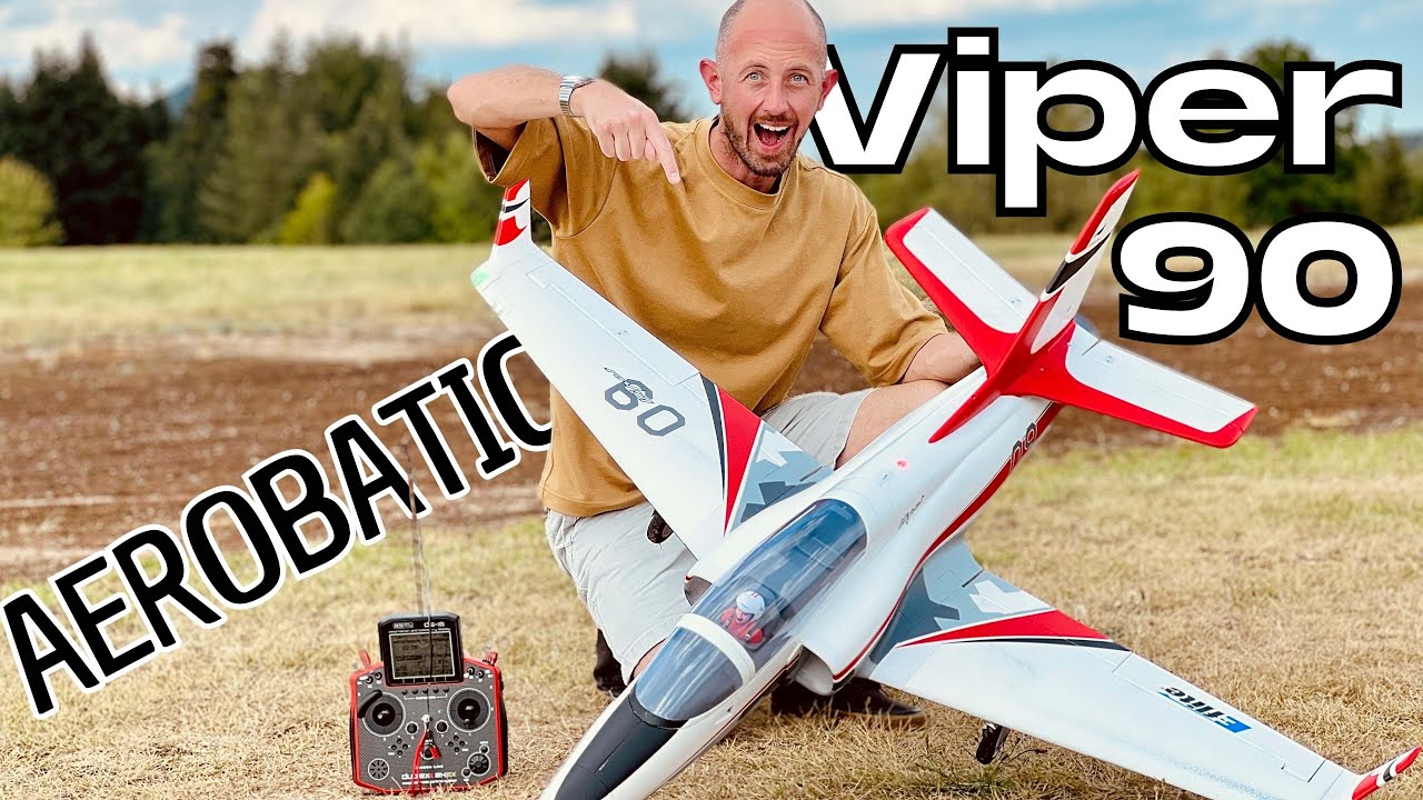 I’m a big NOOB in AEROBATICS 😅🙈 | E-flite Viper 90mm EDF RC PLANE | (English/Français 4K 60fps)