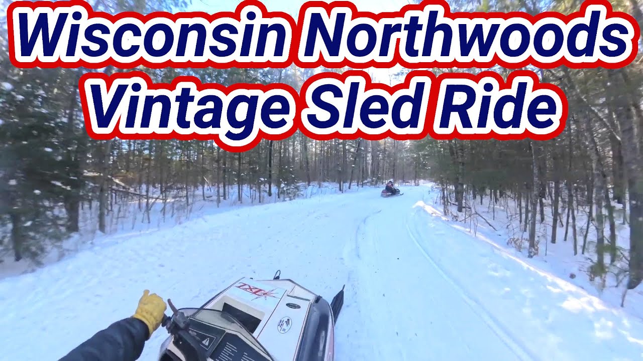 Wisconsin Northwoods Vintage Polaris Snowmobile Ride!