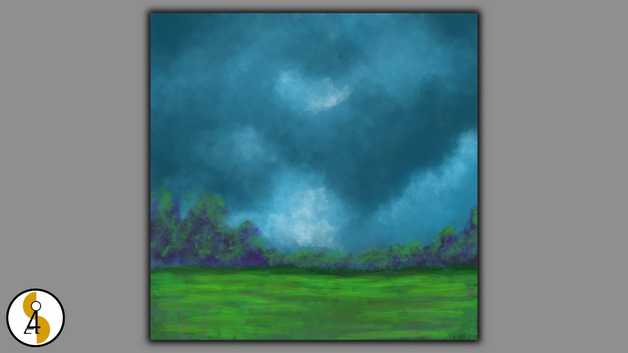 Fantasy Landscape Painting / Abstract Fantasy Landscape / Relaxing / Procreate / iPad Art / Demo #52