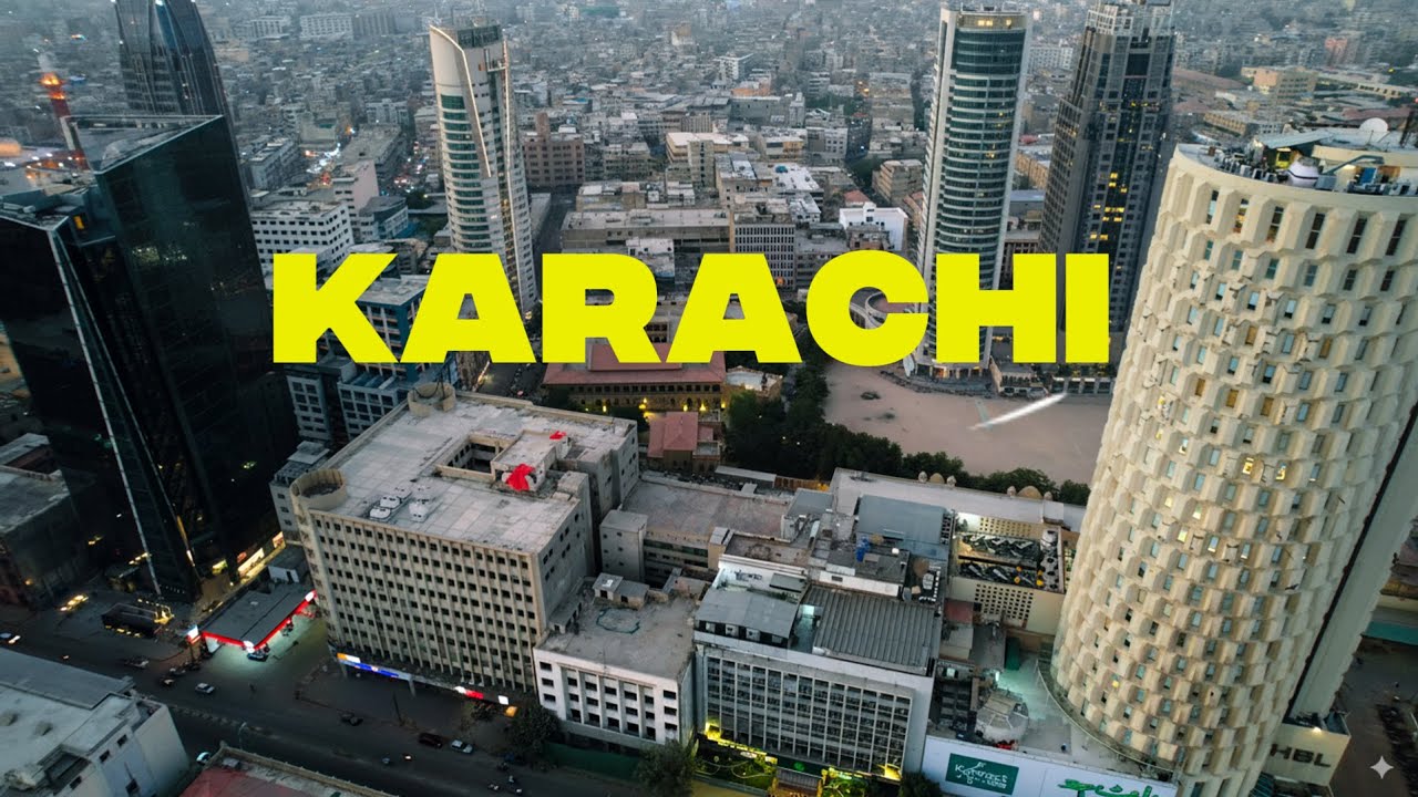 Explore Pakistan’s Wall Street – 4K Drone view of I. I. Chundrigar Road Heritage & Skyscrapers