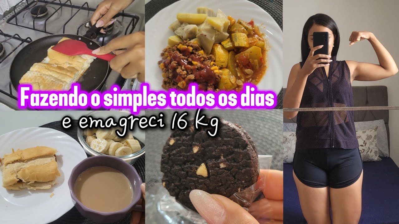EMAGRECENDO FAZENDO O SIMPLES/ COMENDO PÃO E DOCINHO TODOS  OS DIAS/ EMAGRECI 16 KG E PERDI BARRIGA