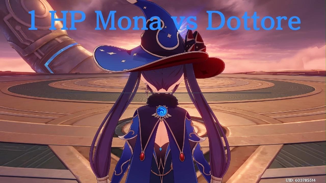 1 HP Mona vs Dottore | Genshin Impact