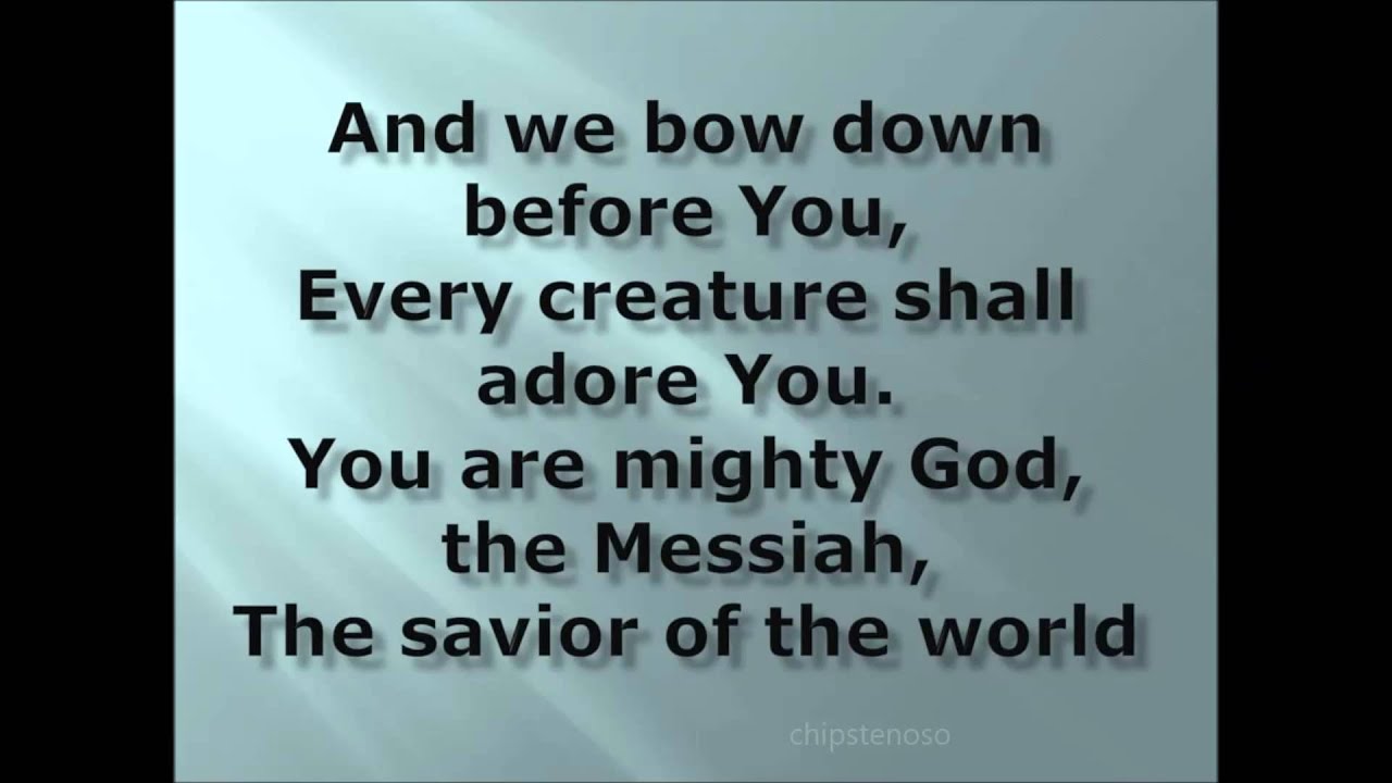 YOU ALONE ARE HOLY