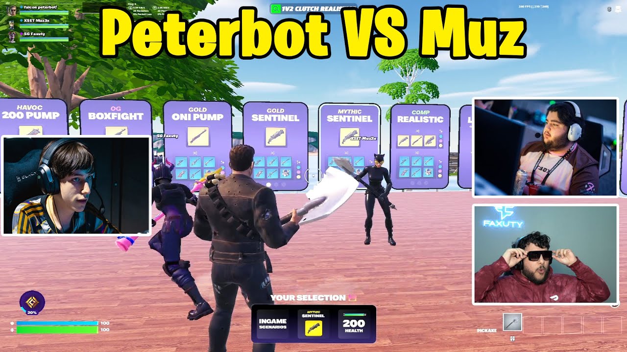 Peterbot против Muz & Faxuty 1 на 2 Реалистичное PvP!