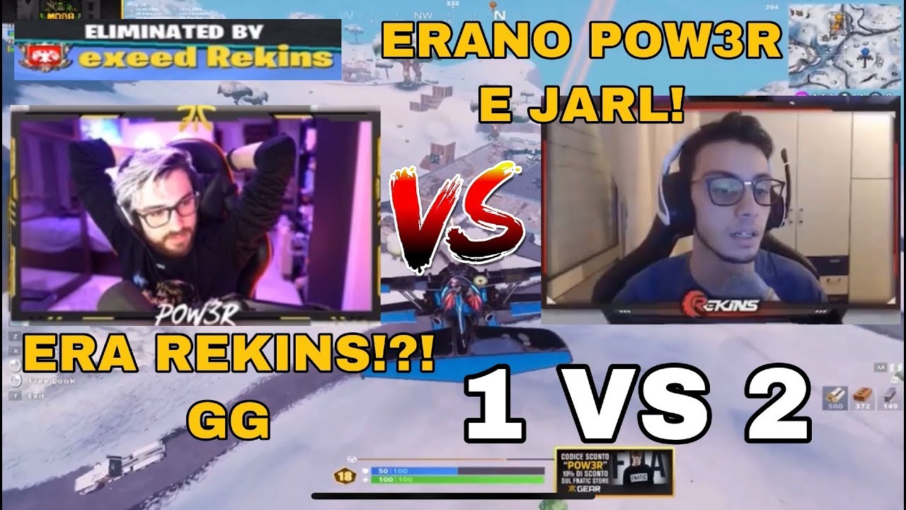 😯 REKINS VS POW3R E FNATIC JARL NELLE DUO POP-UP DI FORTNITE! FIGHT ASSURDO! TRIPLA VISUALE
