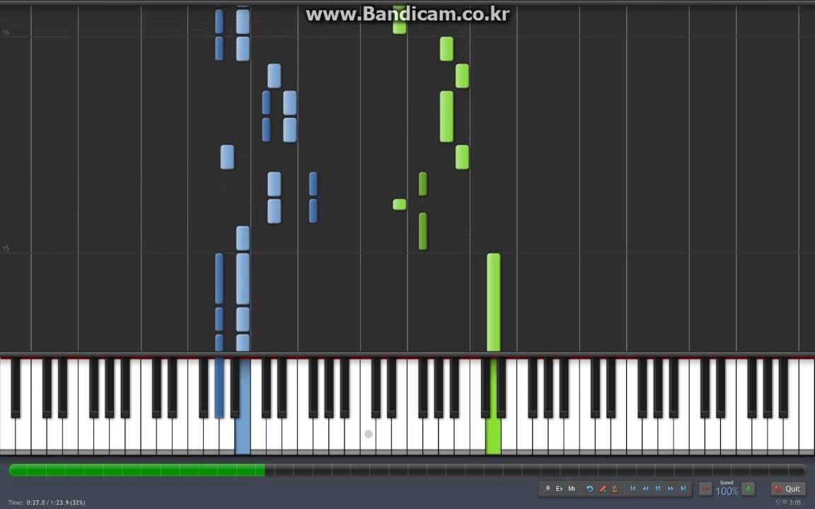 Wynncraft Emerald trail bgm with synthesia