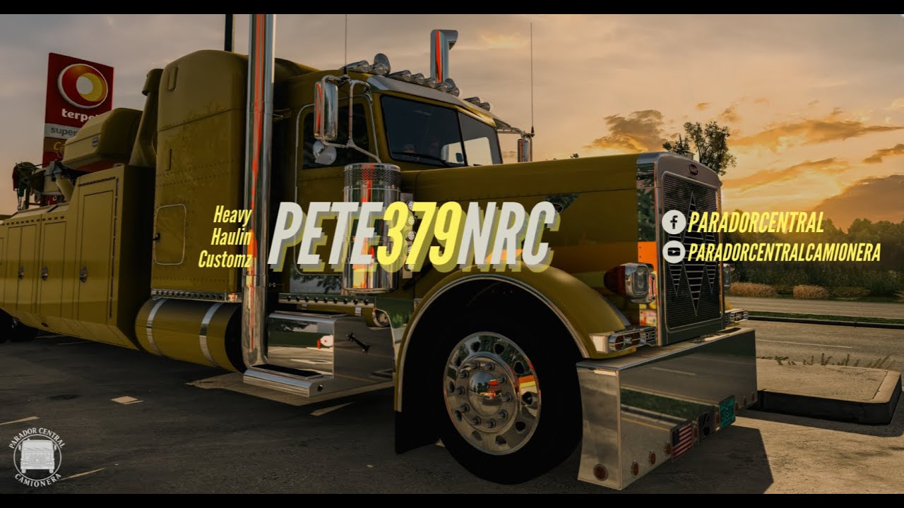 4K NRC Gr&uacute;a Wrecker Peterbilt 379 HHC. Armenia - Calarc&aacute;. Colombia Real Map.