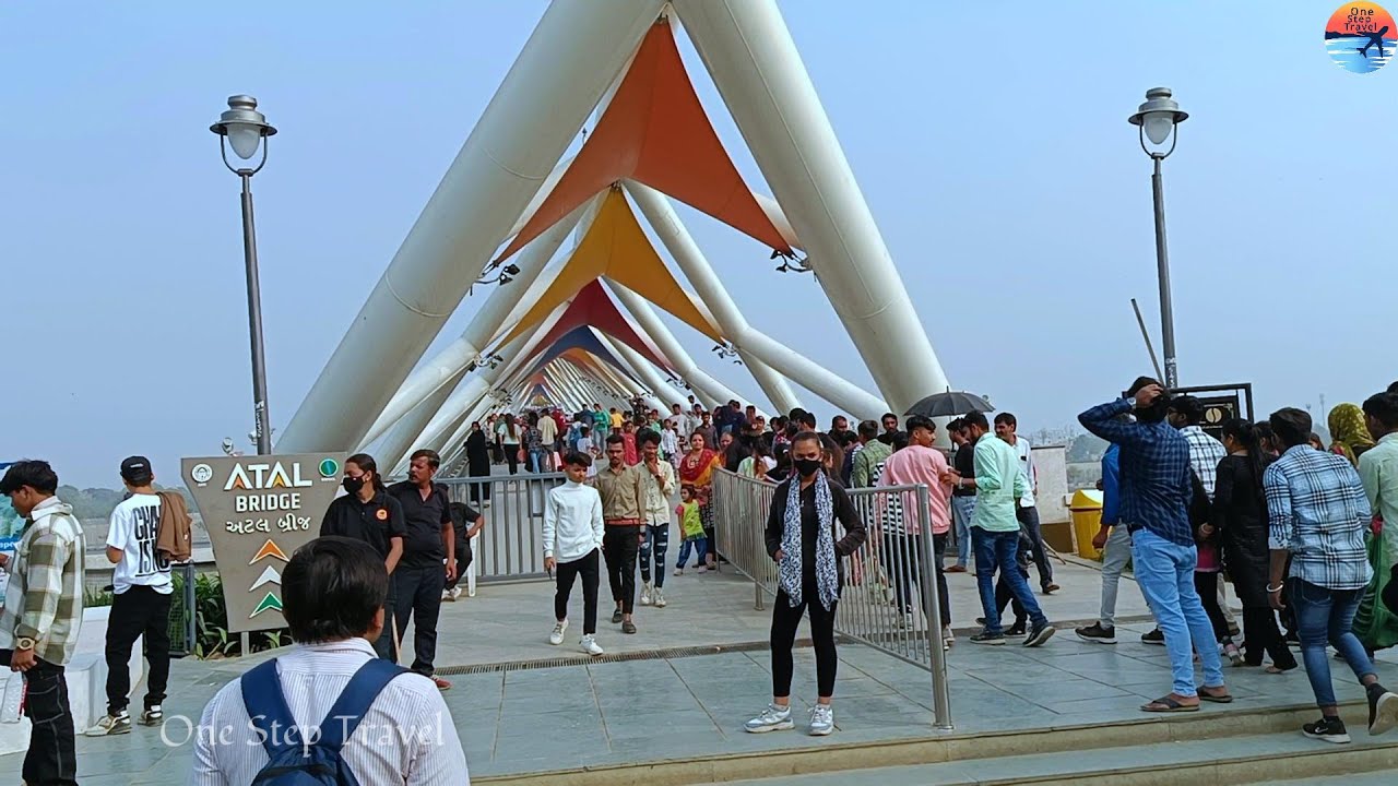 Atal Pedestrian Bridge Sabarmati Riverfront Ahmedabad, Gujarat, India