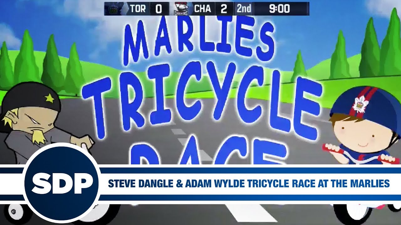 Steve Dangle & Adam Wylde Tricycle Race at the Marlies Game | The Steve Dangle Podcast