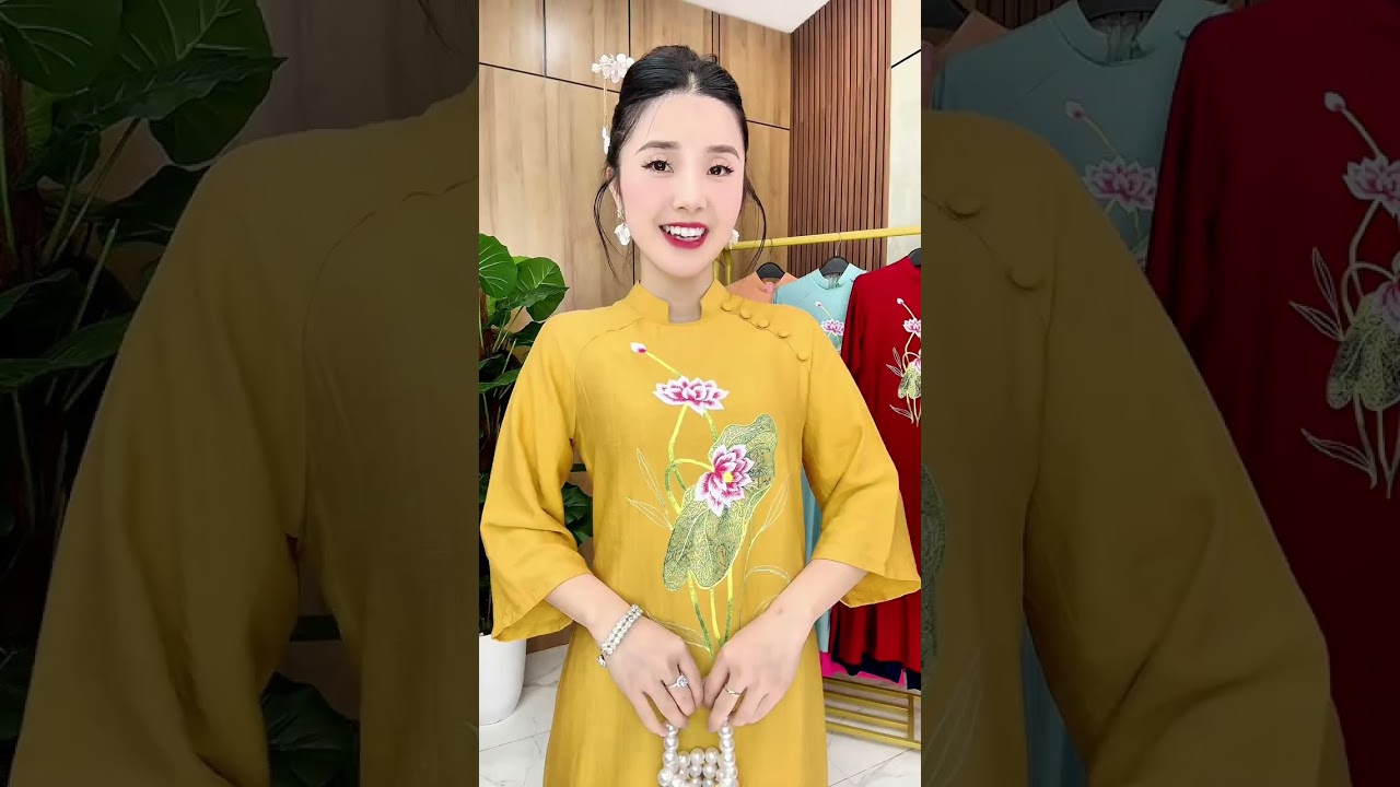 ÁO DÀI ĐŨI TƠ AD829 XANH |Đặt hàng ☎️035.272.4567