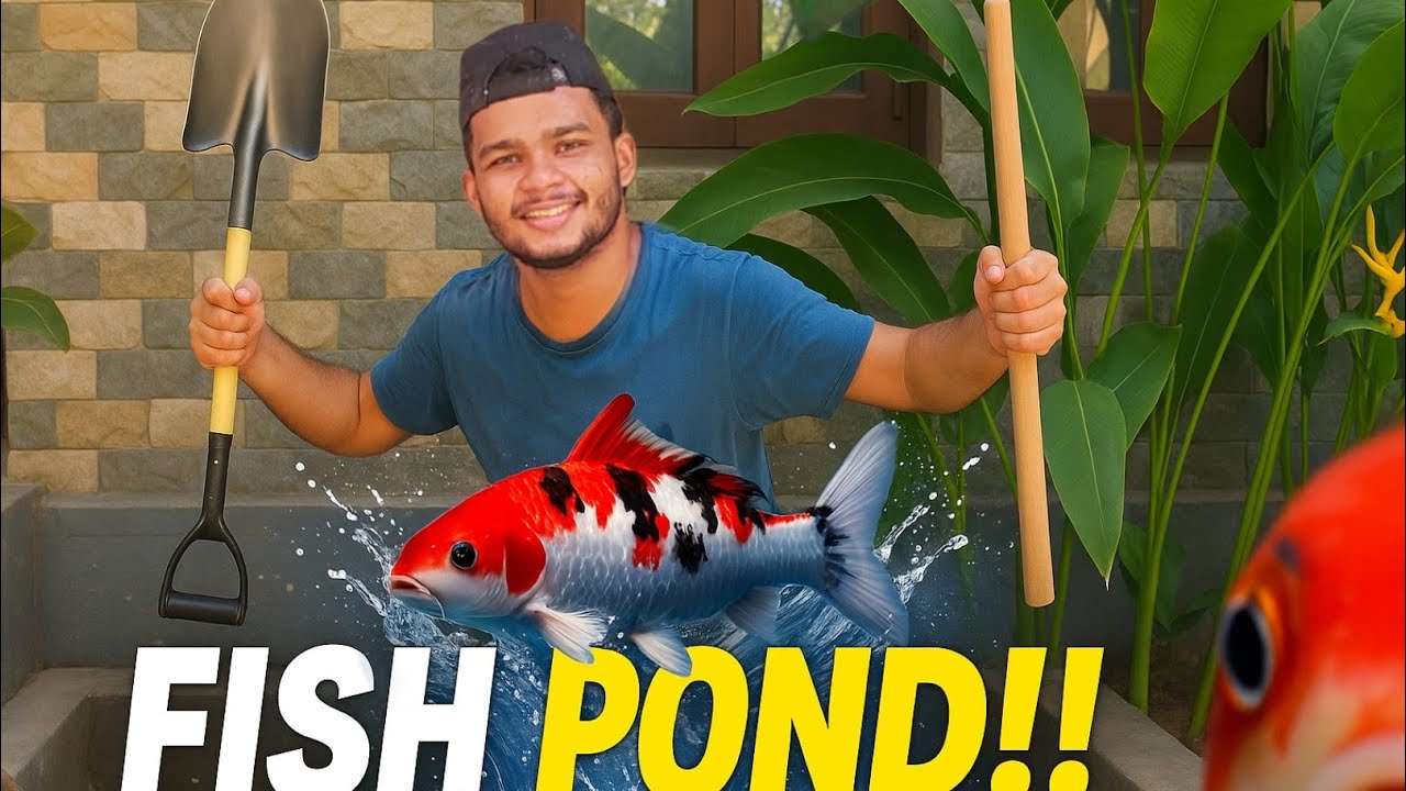 വീട്ടു മുറ്റത്തെ കുളം 🤣, DIY fish pond making vlog ❤