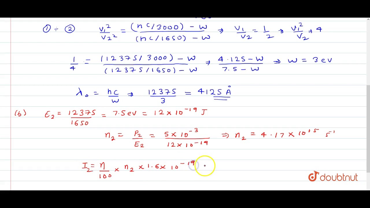 A photocell is operating in saturation mode with a photocurrent `4.8 mA` when a monochromatic ra...