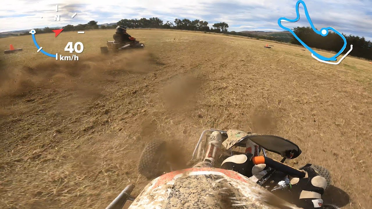 South Otago Cup day grass kart 450cc race #4
