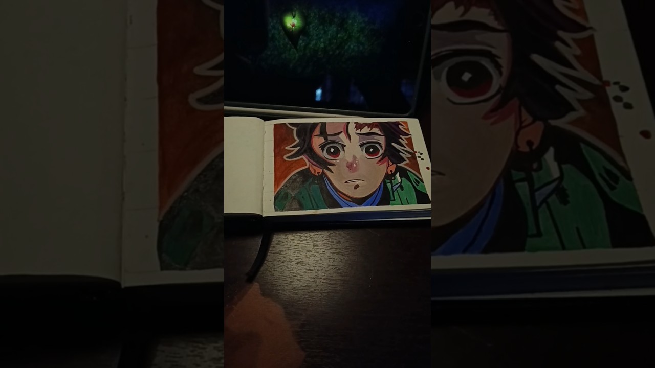 I recharge my soul 👻#shortvideo#shorts#animeart#youtube#drawing#painting#art#tanjiro#nezukokamado