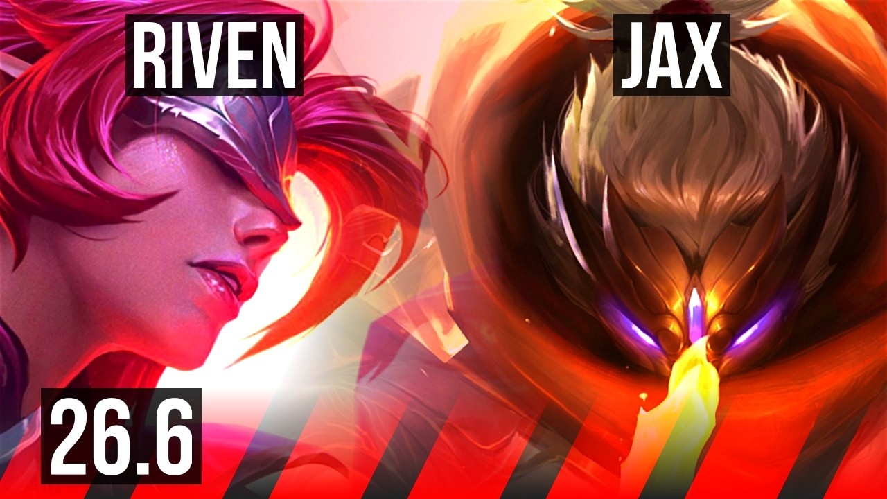 RIVEN vs JAX (TOP) | Good KDA: 17/1/4 | KR Challenger | 26.6