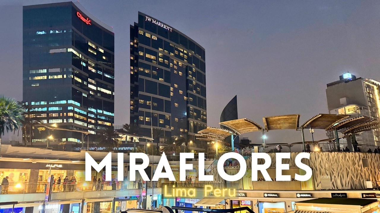 Miraflores Lima Peru 2025 4K 🌃 | Larcomar, Nightlife, bars, lights, and nightlife by the sea ✨