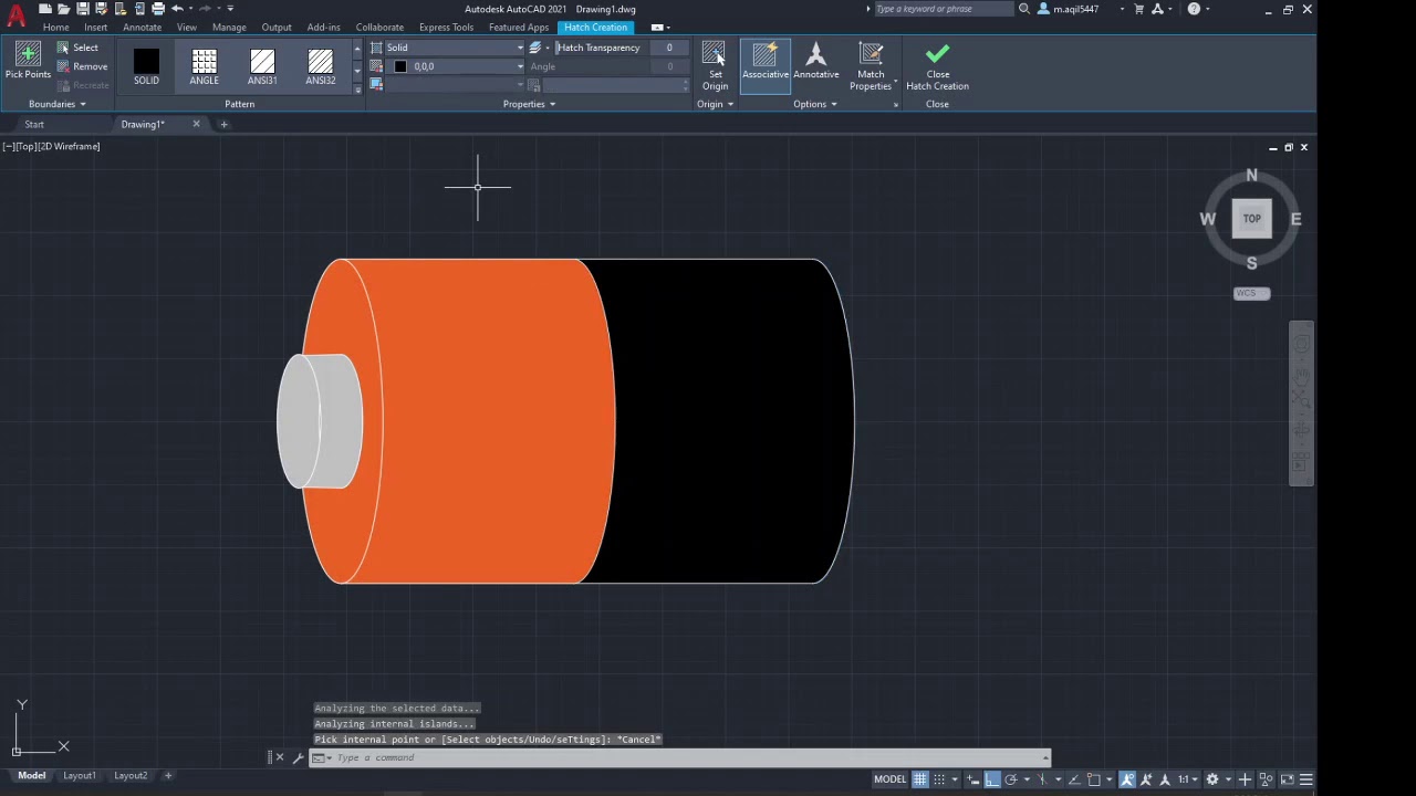 AUTOCAD SIMPLE BATTERY DRAWING