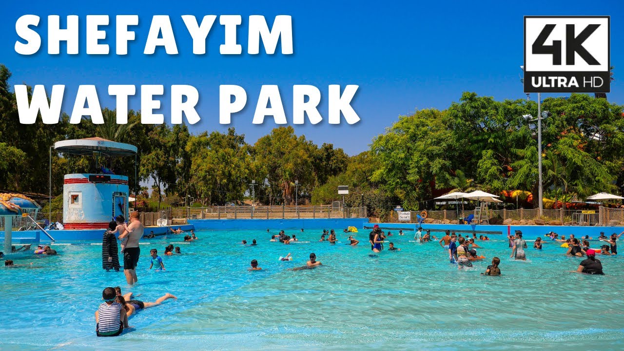The most Popular 💦 Water Park in Israel - SHEFAYIM | 4K UHD Relaxing Virtual Walk