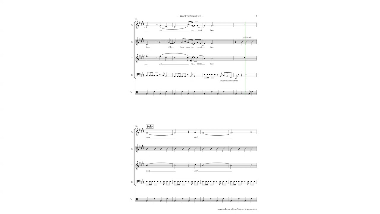 Queen - I Want To Break Free (choir cover, SATB)