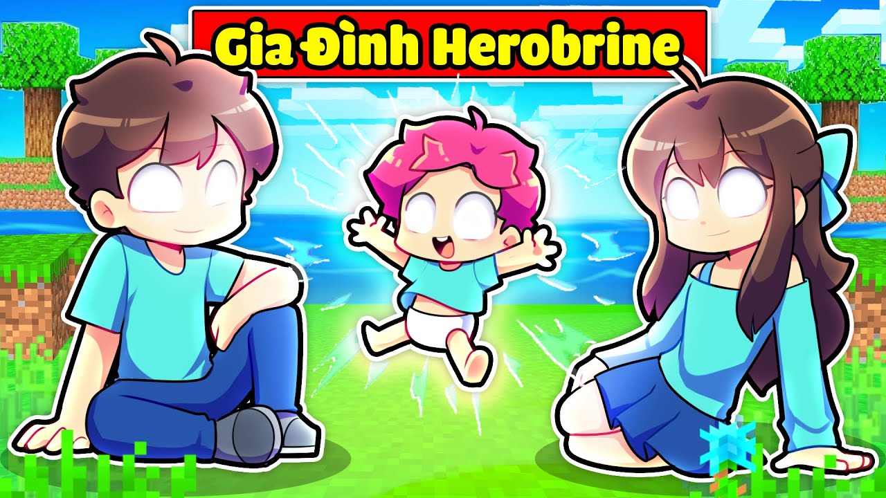 SẼ NHƯ THẾ NÀO NẾU NHƯ HIHA ĐƯỢC SINH RA TRONG GIA ĐÌNH HEROBRINE TRONG MINECRAFT 😎🥰