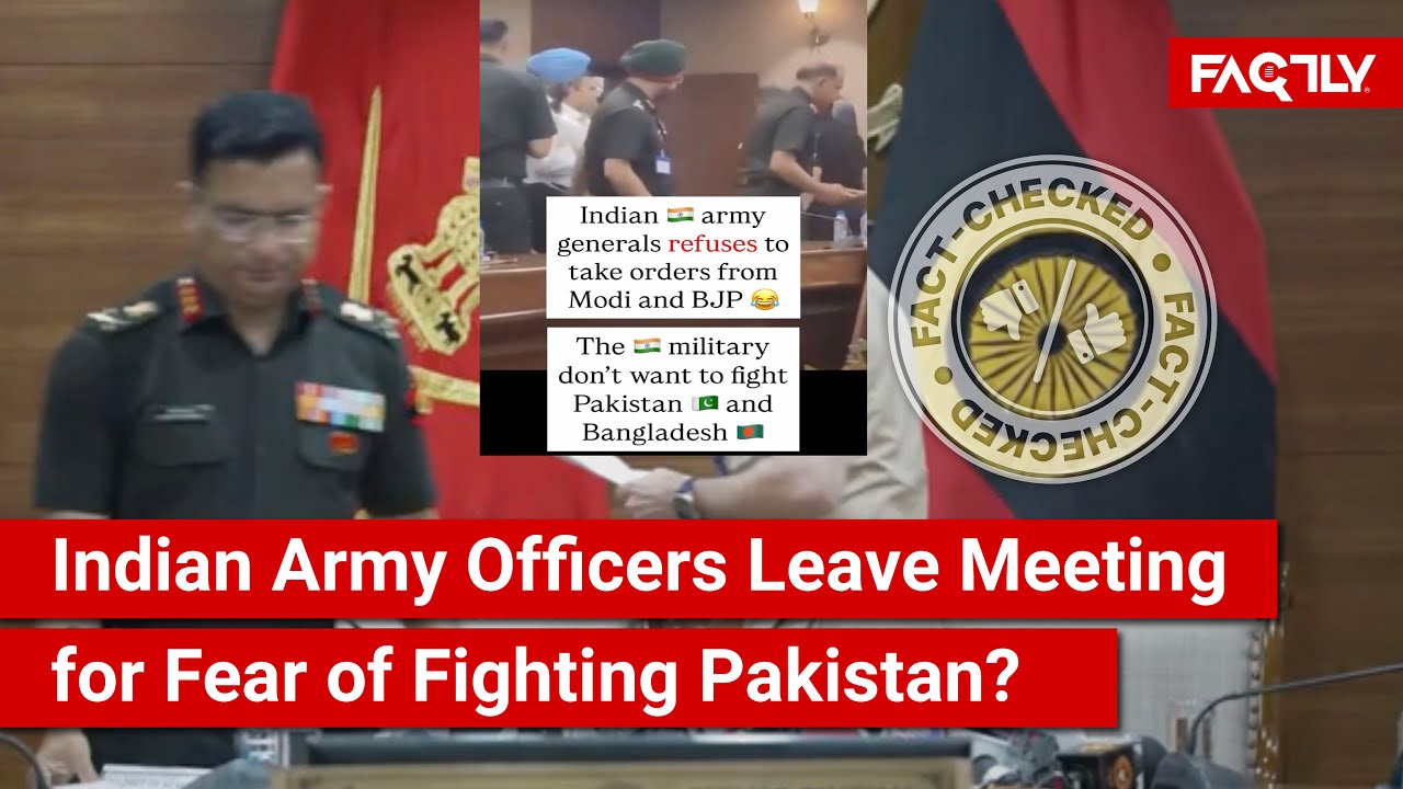 FACT CHECK: Does Viral Video Show Indian Army Officers Leaving a Meeting for Fear of Fighting Pak.?