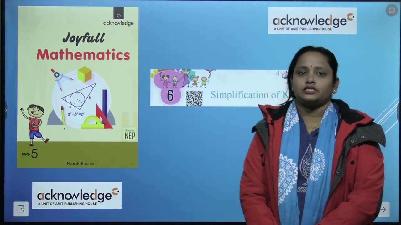 ACKNOWLEDGE JOYFULL MATHEMATICS CLASS 5 CHAPTER 6 SIMPLIFICATION AND NUMBERS