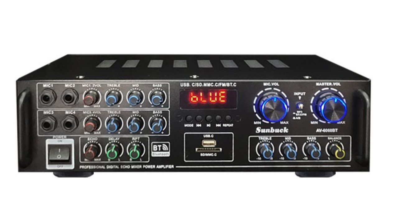 รีวิว เพาเวอร์แอมป์หน้ามิกซ์ Sunbuck AV-6060BT ดูหนัง ฟังเพลง คาราโอเกะ กำลังขับดีทีเดียว