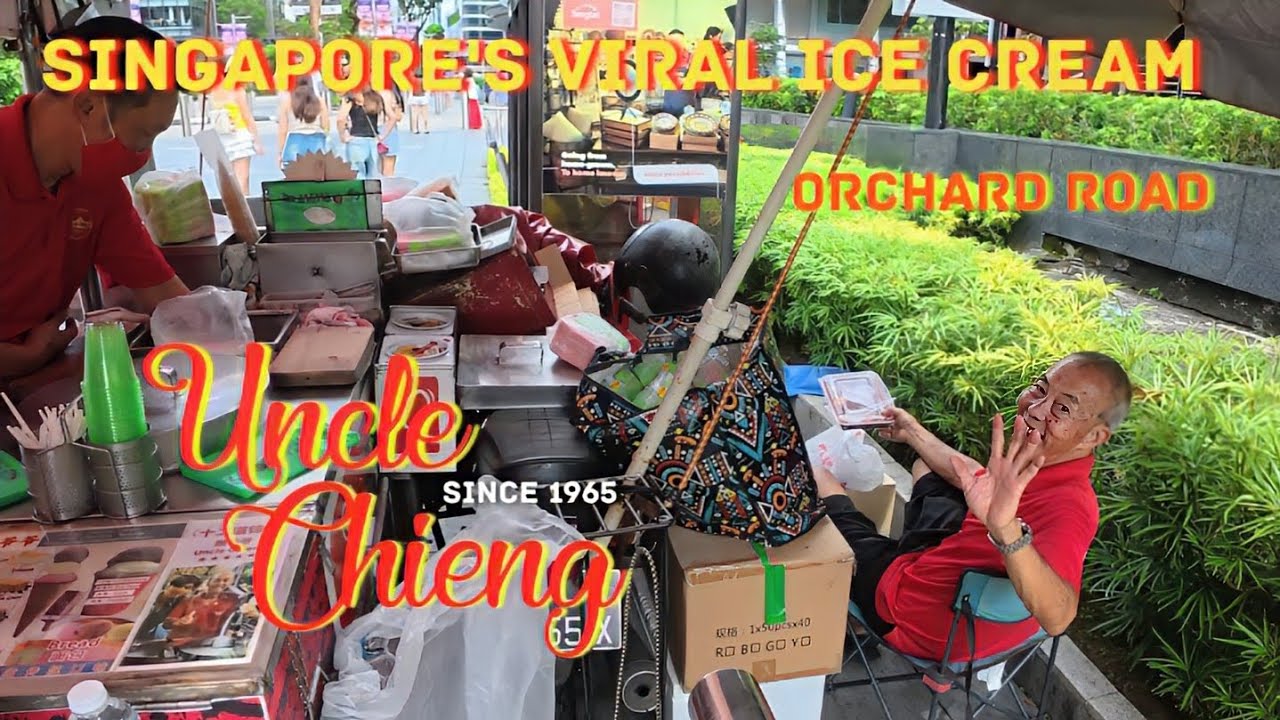 Uncle Chieng’s Ice Cream Sandwich🍦| Orchard Road Singapore Street Food Experience 🇸🇬