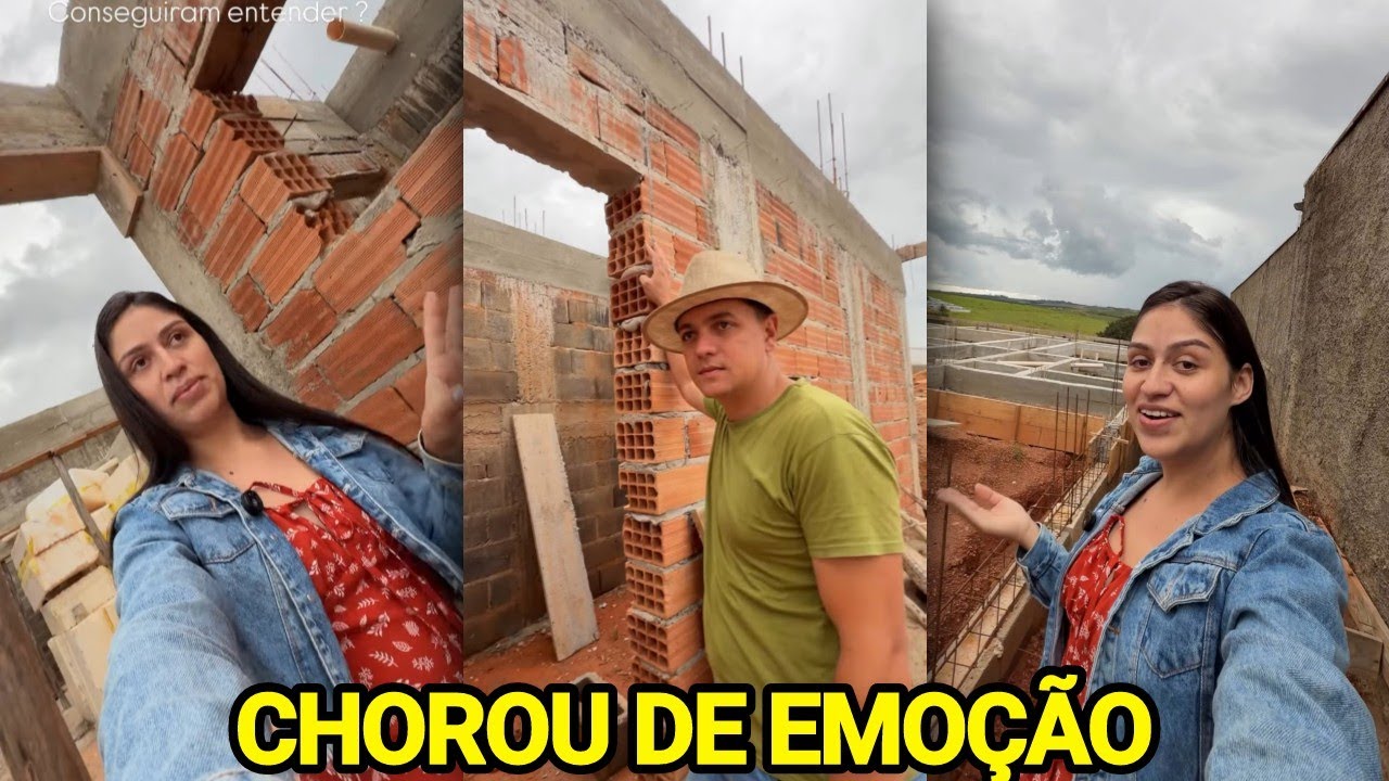 ANA VITÓRIA SE EMOCIONA AO VISITAR A OBRA E SE SURPREENDE COM A EVOLUÇÃO