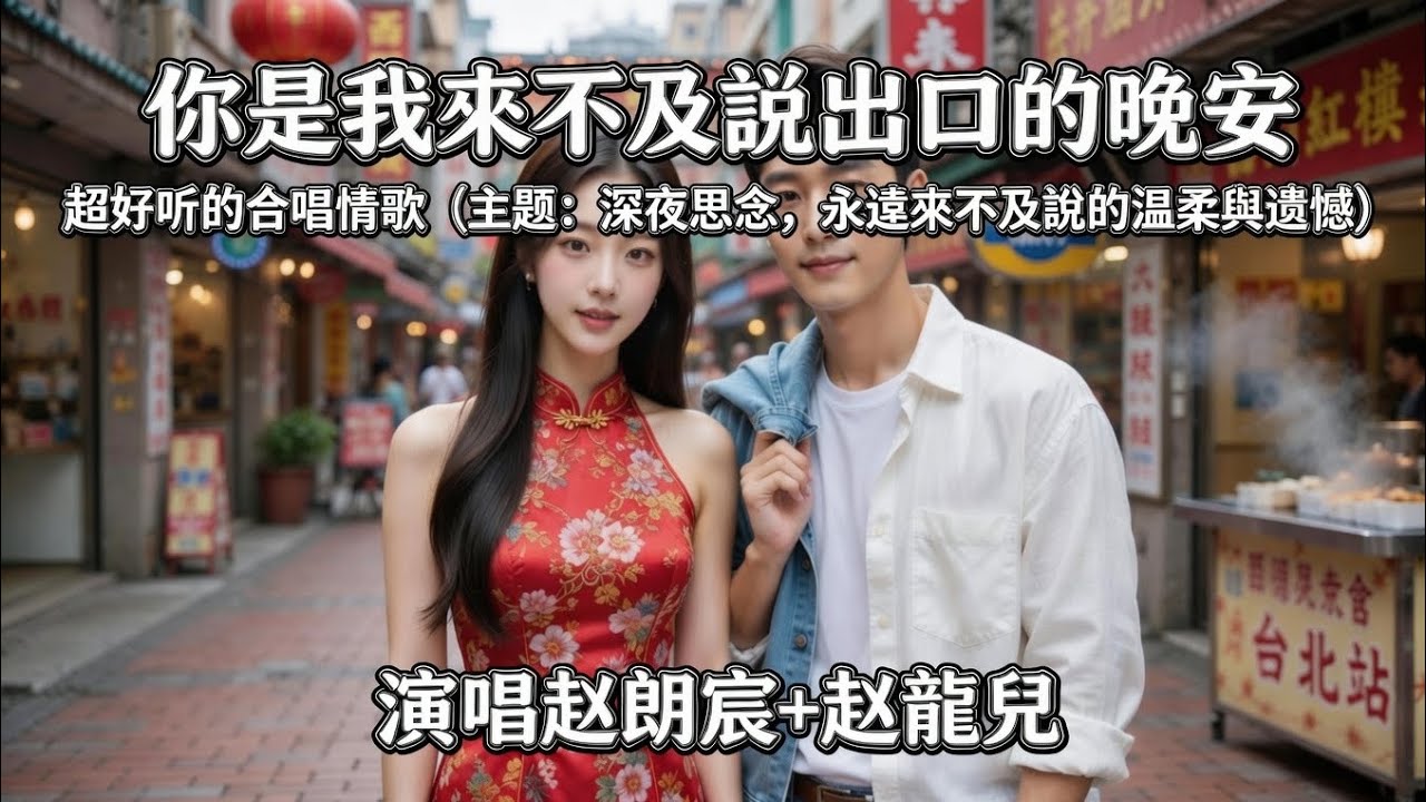 演唱：趙朗宸+趙龍兒 歌曲：《你是我來不及說出口的晚安》超好听的合唱情歌（主題：深夜思念，永遠來不及說的溫柔與遺憾）流行歌曲 #唱歌#音樂#原創歌曲#流行歌曲 
