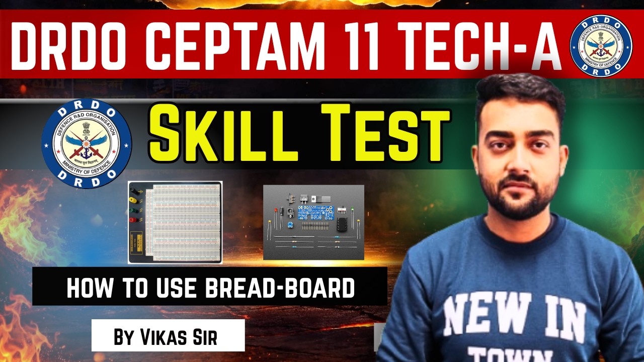 Day 01 DRDO Tech-A Skill Test Electronics | Breadboard Connection Step by Step #rakeshvermaedutech
