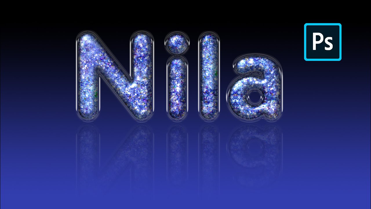 How to Create Stunning, Glitter-filled, Glass Text in Photoshop | Tamil Photoshop tutorial