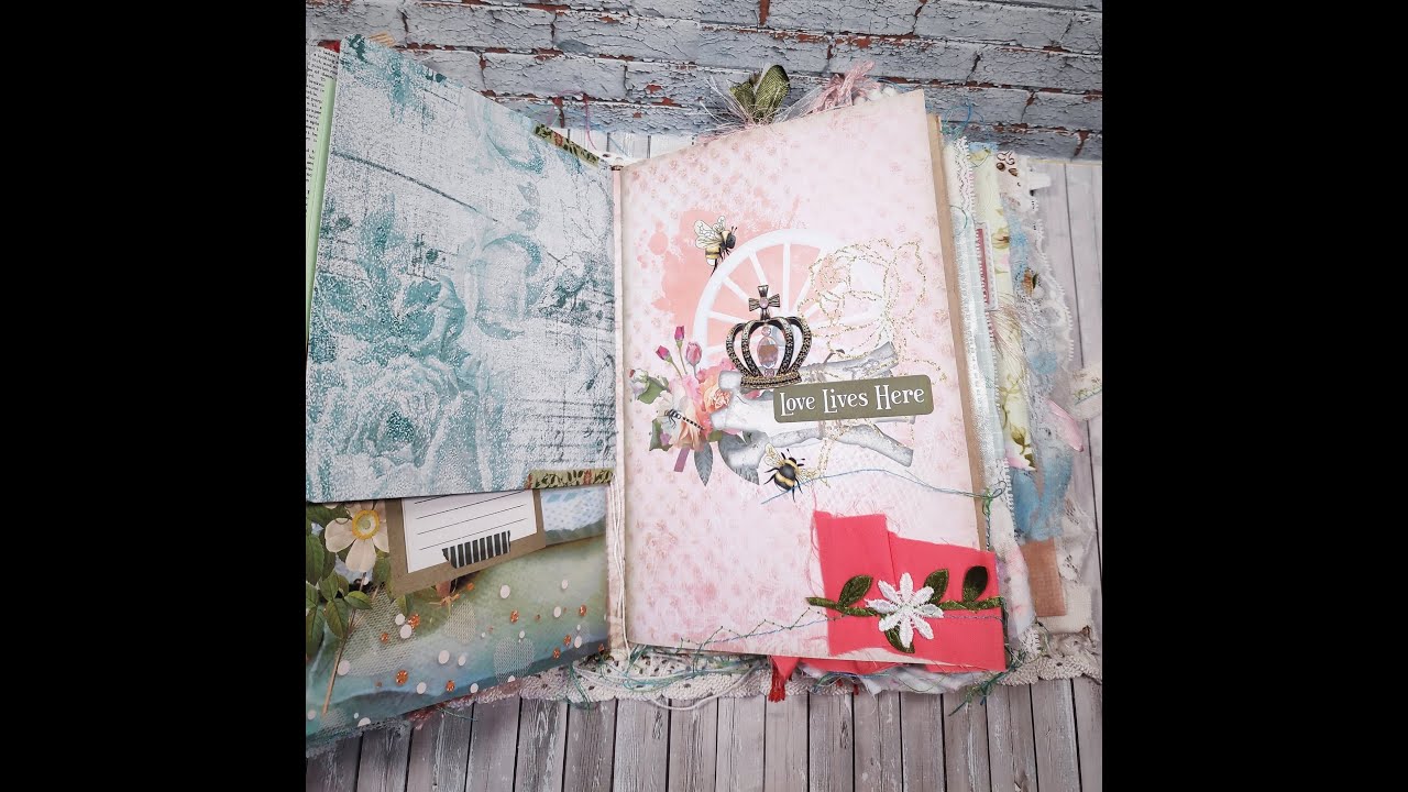 Ideas pink jounk jurnal Flip Through Handmade Розовый джанкбук. #junkjournal#junkjournalVintage