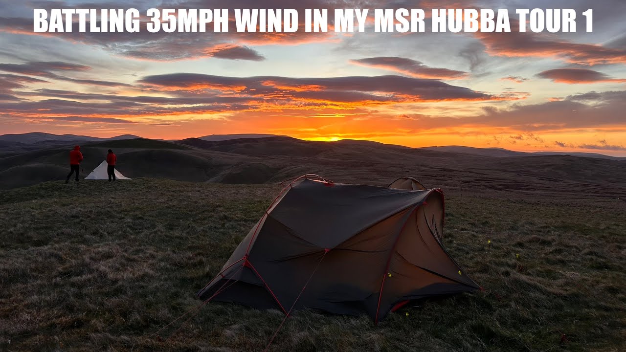 Battling 35MPH Wind in my MSR Hubba Tour 1 💨
