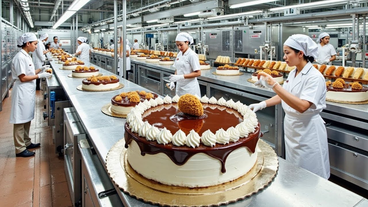 Inside a High-Tech Birthday Cake Factory – From Wheat Grain to Perfect Cakes