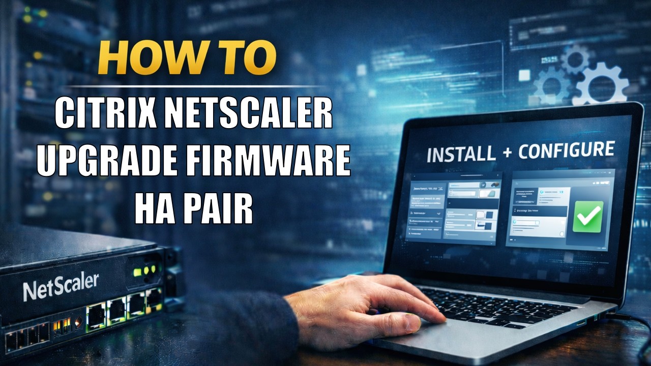 How To Upgrade Citrix NetScaler Firmware HA Pair