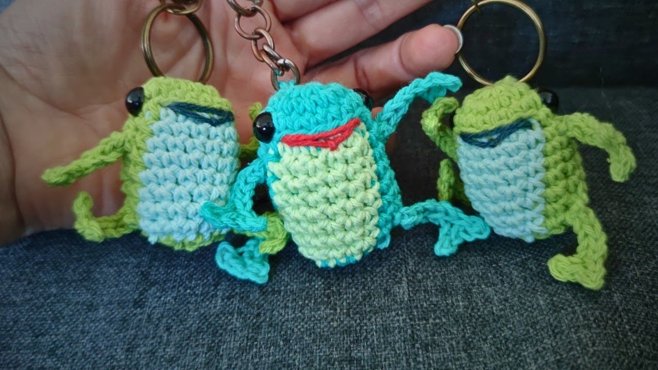 Żaba na szydełku 🐸 żabka breloczek 💚