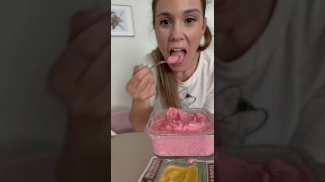 Helado fresas 🍓 2 ingredientes 🤭🤭🤭