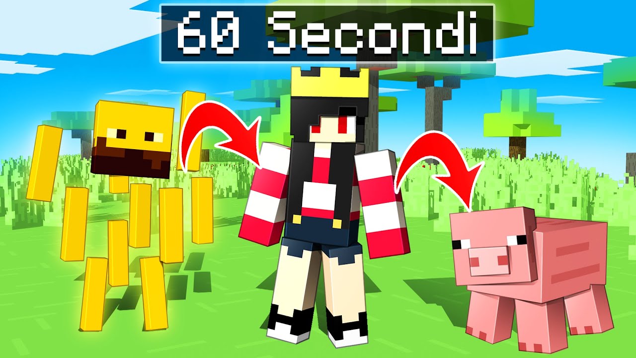 MINECRAFT MA OGNI 60 SECONDI CAMBIO FORMA!