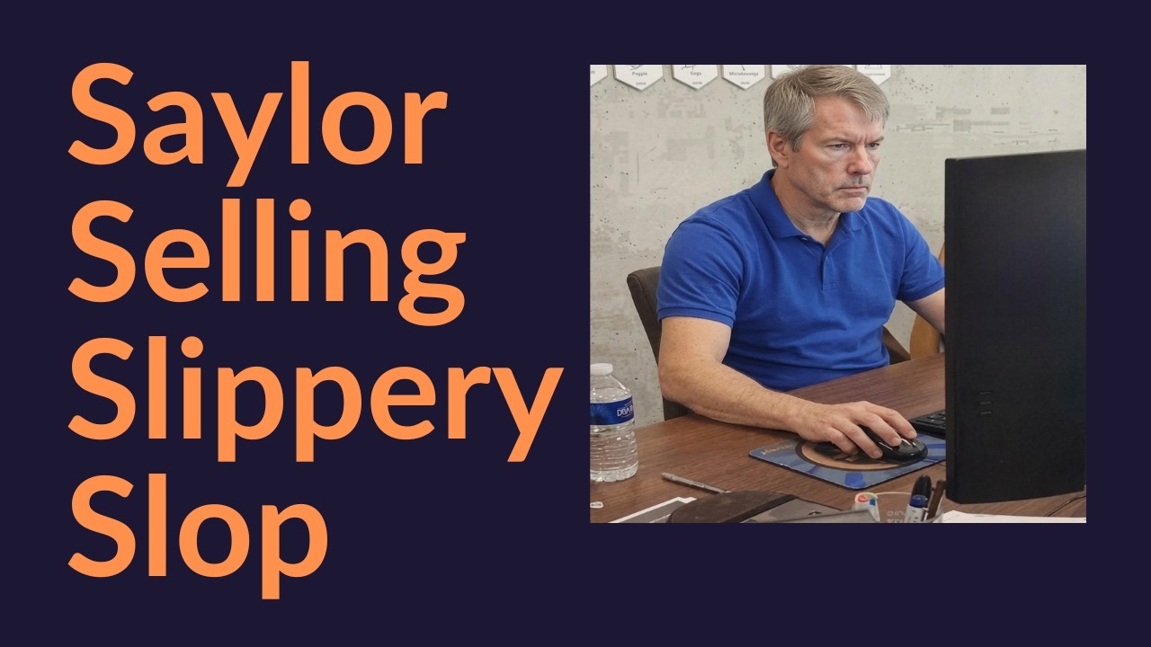 Saylor Selling Slippery Slop (More BIP-110 Pearl Clutching)